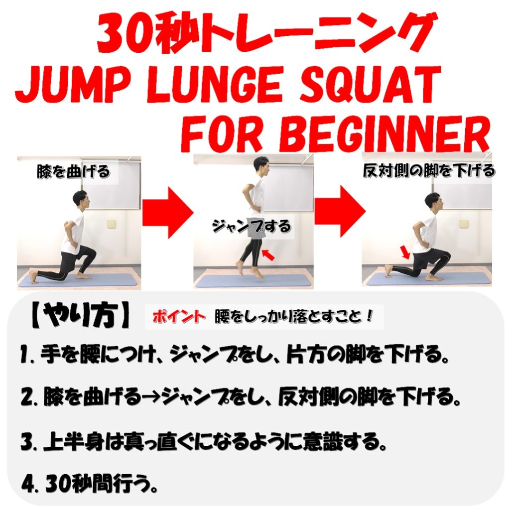 jumplunge.squat.beginnerやり方