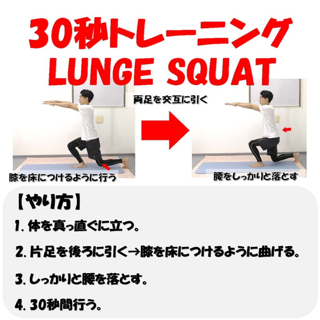 lunge squatやり方