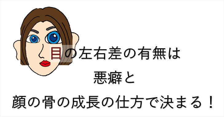 目の左右差の有無は悪癖と顔の骨の成長の仕方で決まる 小顔矯正 整体を東京でお探しならrevision