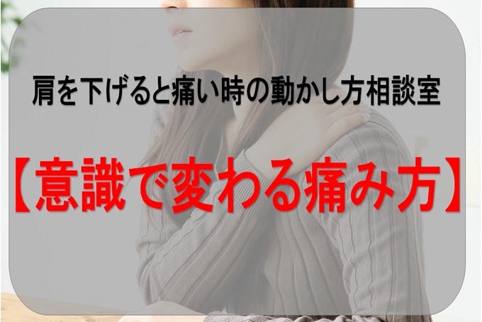 肩を下げると痛い時の動かし方相談室 意識で変わる痛み方 小顔矯正 整体を東京でお探しならrevision